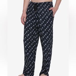 FRIENDS Logo Black Pajama Pants